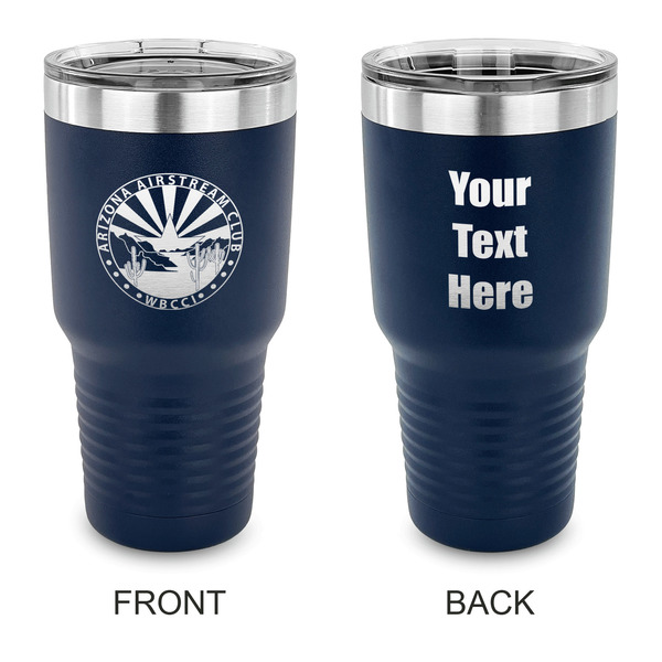 Custom Arizona Airstream Club 30 oz Stainless Steel Tumbler - Navy - Double-Sided