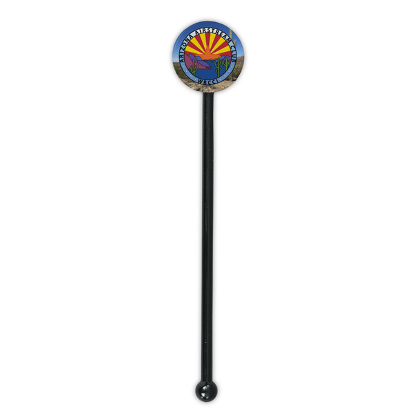 Arizona Airstream Club Black Plastic 5.5" Stir Stick - Round - Single Stick