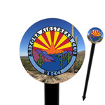 Arizona Airstream Club 6" Round Plastic Food Picks - Black - Single-Sided