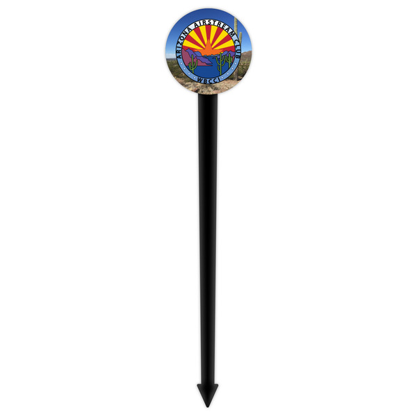 Arizona Airstream Club Black Plastic 6" Food Pick - Round - Single Pick