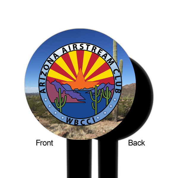 Arizona Airstream Club Black Plastic 6" Food Pick - Round - Single Sided - Front & Back