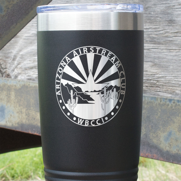 Arizona Airstream Club Black Polar Camel Tumbler - 20oz - Close Up