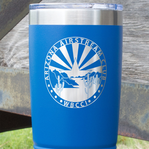 Arizona Airstream Club Blue Polar Camel Tumbler - 20oz - Close Up