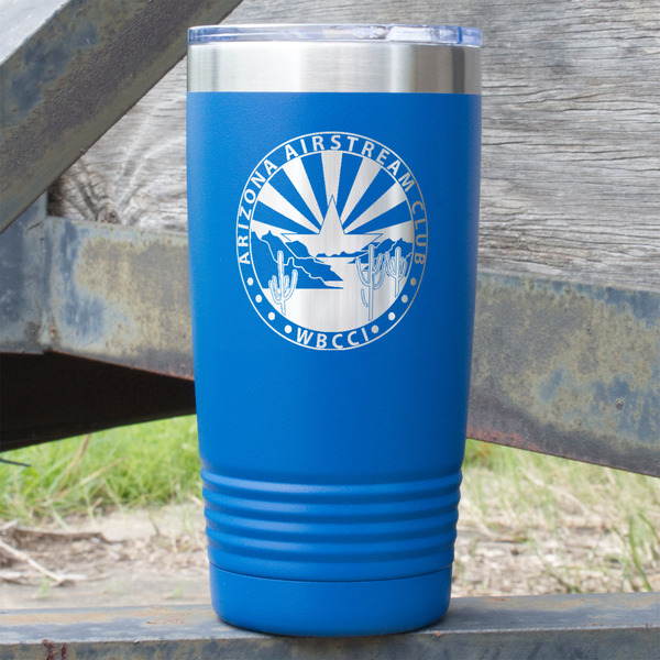 Custom Arizona Airstream Club 20 oz Stainless Steel Tumbler - Royal Blue - Single-Sided