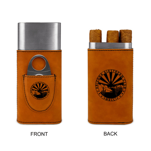 Arizona Airstream Club Cigar Case with Cutter - Double Sided - Approval