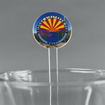 Arizona Airstream Club 7" Round Plastic Stir Sticks - Clear