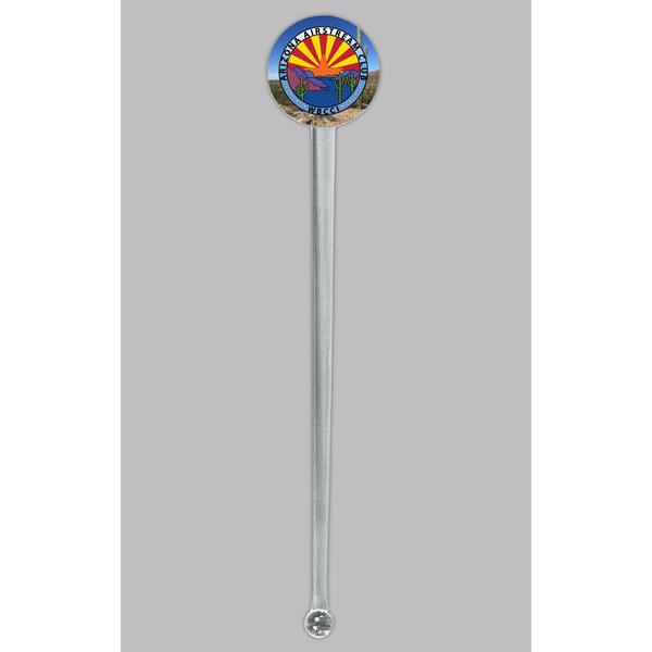 Arizona Airstream Club Clear Plastic 7" Stir Stick - Round - Single Stick