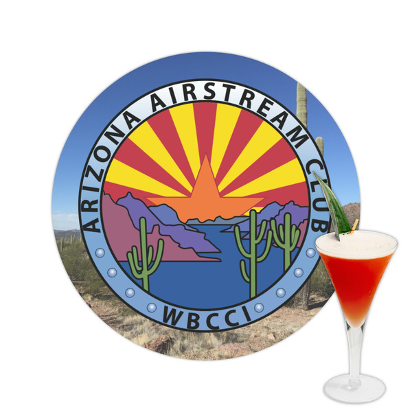 Custom Arizona Airstream Club Printed Drink Topper - 2.5"