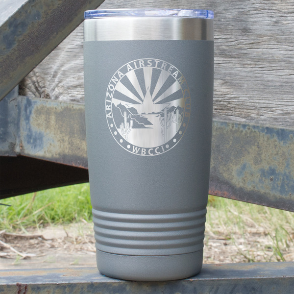 Custom Arizona Airstream Club 20 oz Stainless Steel Tumbler - Grey - Single-Sided