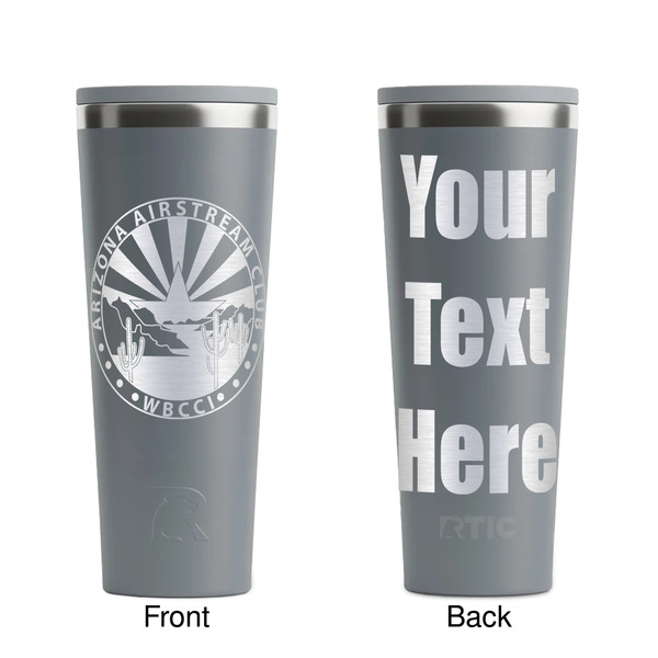 Arizona Airstream Club Grey RTIC Everyday Tumbler - 28 oz. - Front and Back