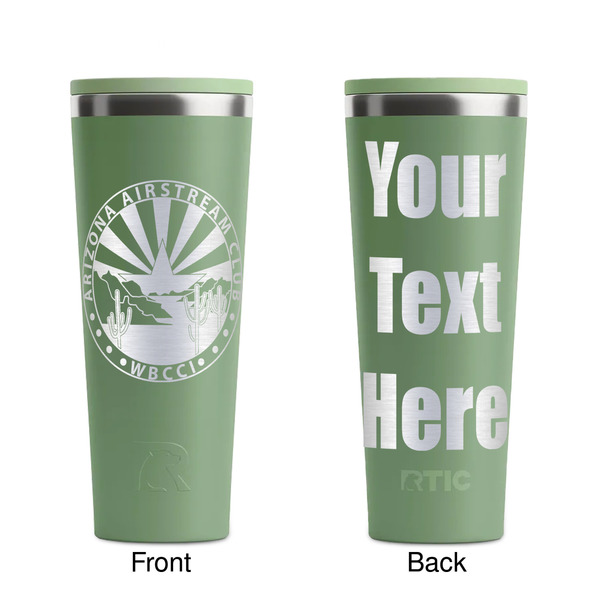 Arizona Airstream Club Light Green RTIC Everyday Tumbler - 28 oz. - Front and Back