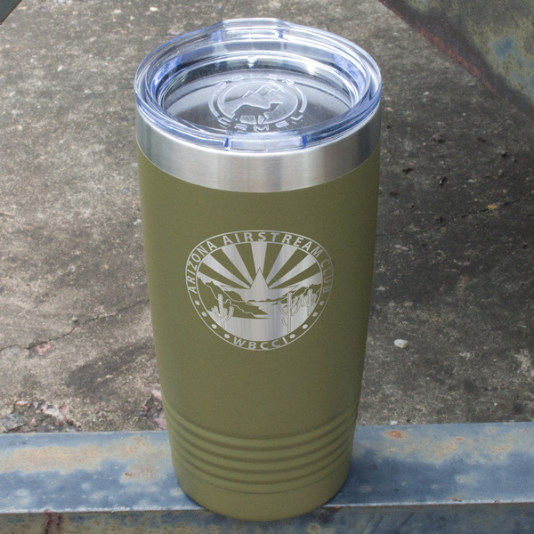 Arizona Airstream Club Olive Polar Camel Tumbler - 20oz - Angled