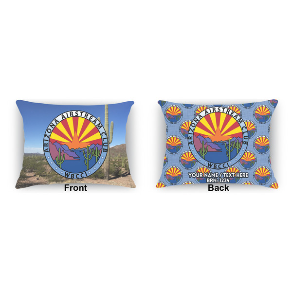 Arizona Airstream Club Outdoor Rectangular Throw Pillow (Front and Back)