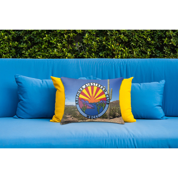 Arizona Airstream Club Outdoor Throw Pillow  - LIFESTYLE (Rectangular - 20x14)