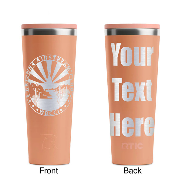 Arizona Airstream Club Peach RTIC Everyday Tumbler - 28 oz. - Front and Back