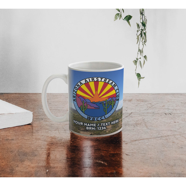 Arizona Airstream Club Personalized Coffee Mug - Lifestyle