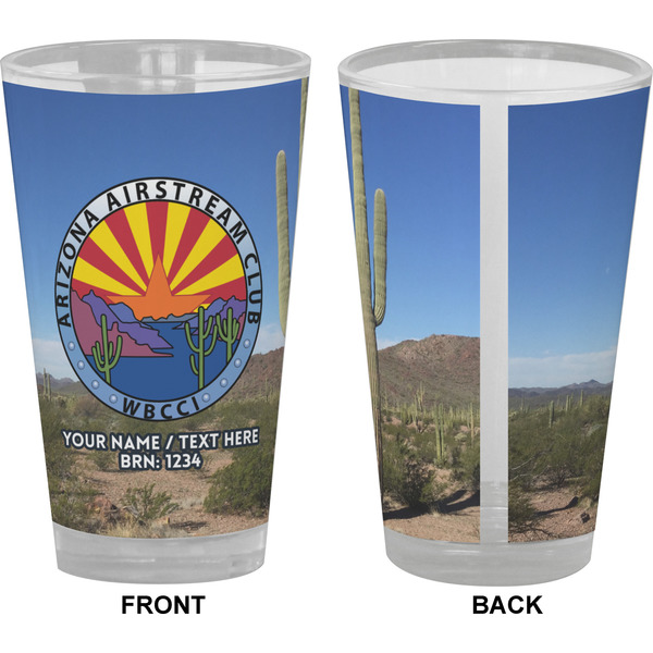 Arizona Airstream Club Pint Glass - Full Color - Front & Back Views