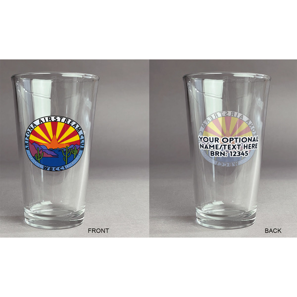 Arizona Airstream Club Pint Glass - Two Content - Approval