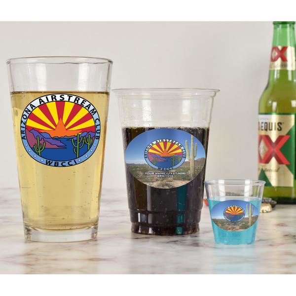 Arizona Airstream Club Pint Glass - Two Content - In Context