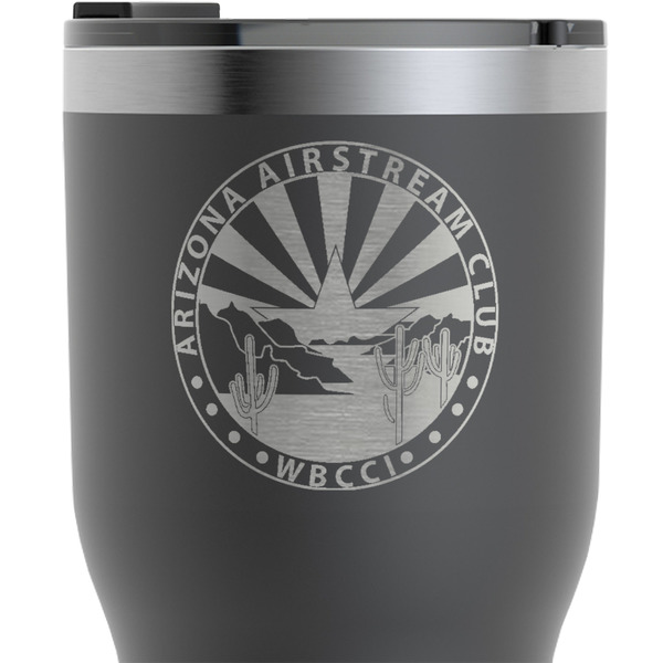 Arizona Airstream Club RTIC Tumbler - Black - Close Up