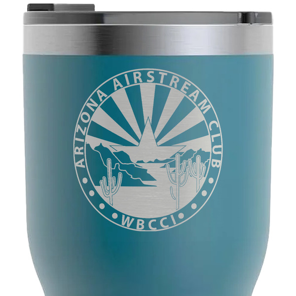 Arizona Airstream Club RTIC Tumbler - Dark Teal - Close Up