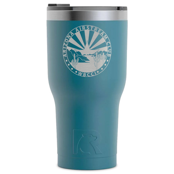 Custom Arizona Airstream Club RTIC Tumbler - Dark Teal - Laser Engraved - Single-Sided