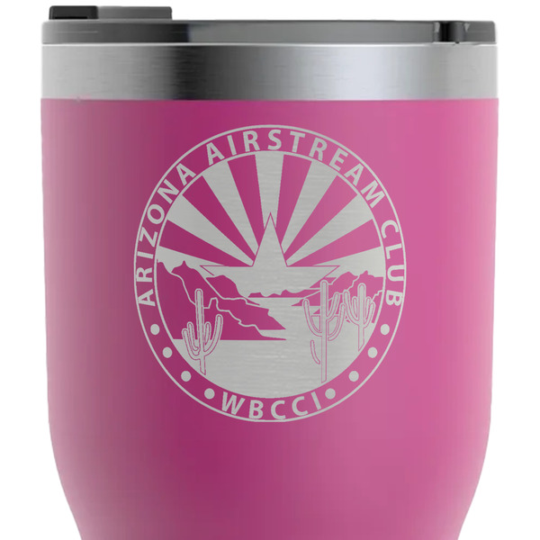 Arizona Airstream Club RTIC Tumbler - Magenta - Close Up