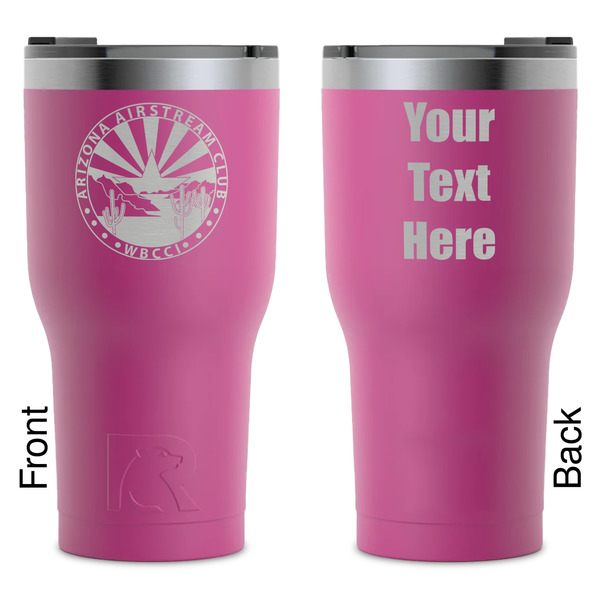 Custom Arizona Airstream Club RTIC Tumbler - Magenta - Laser Engraved - Double-Sided