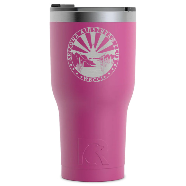 Custom Arizona Airstream Club RTIC Tumbler - Magenta - Laser Engraved - Single-Sided