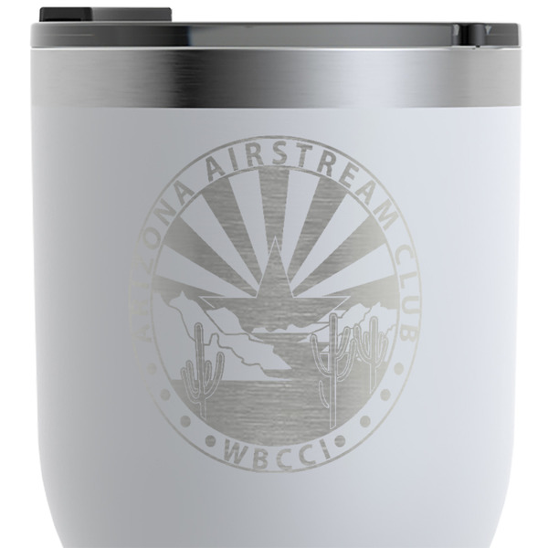 Arizona Airstream Club RTIC Tumbler - White - Close Up