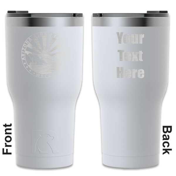 Custom Arizona Airstream Club RTIC Tumbler - White - Laser Engraved - Double-Sided