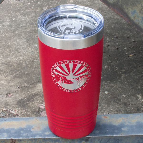 Arizona Airstream Club Red Polar Camel Tumbler - 20oz - Angled