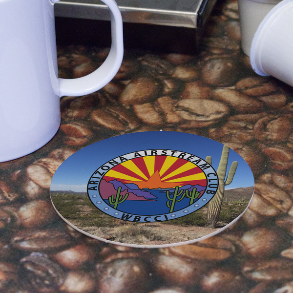 Arizona Airstream Club Round Paper Coaster - Front