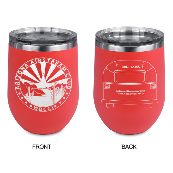 Arizona Airstream Club Stainless Wine Tumblers - Coral - Double Sided - Approval