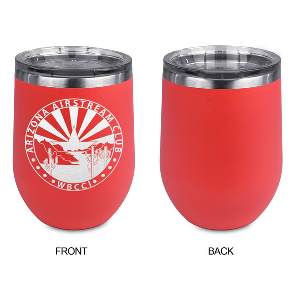 Arizona Airstream Club Stainless Wine Tumblers - Coral - Single Sided - Approval