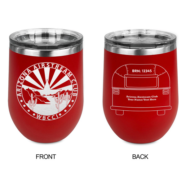 Arizona Airstream Club Stainless Wine Tumblers - Red - Double Sided - Approval