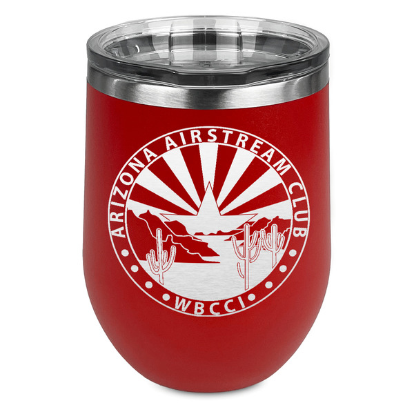 Custom Arizona Airstream Club Stemless Stainless Steel Wine Tumbler - Red - Double-Sided
