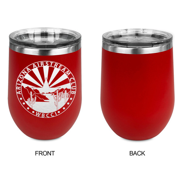 Arizona Airstream Club Stainless Wine Tumblers - Red - Single Sided - Approval