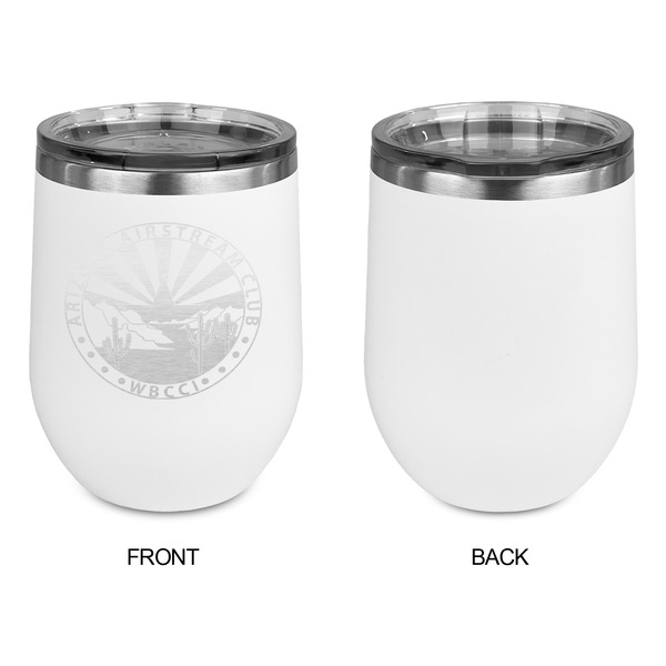 Arizona Airstream Club Stainless Wine Tumblers - White - Single Sided - Approval
