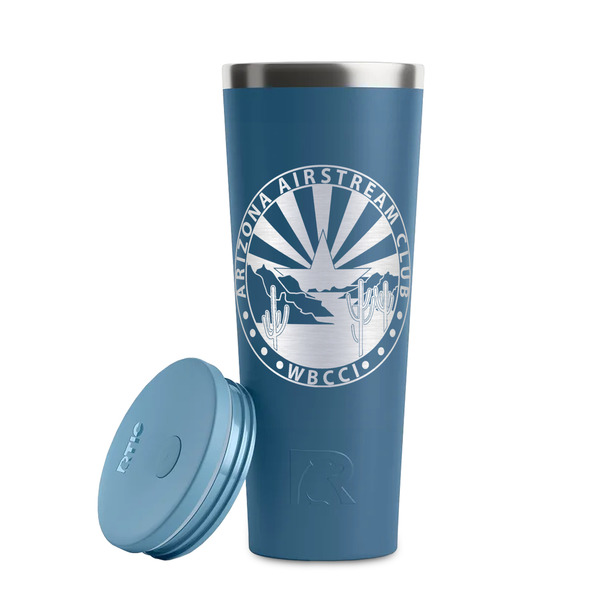 Arizona Airstream Club Steel Blue RTIC Everyday Tumbler - 28 oz. - Lid Off