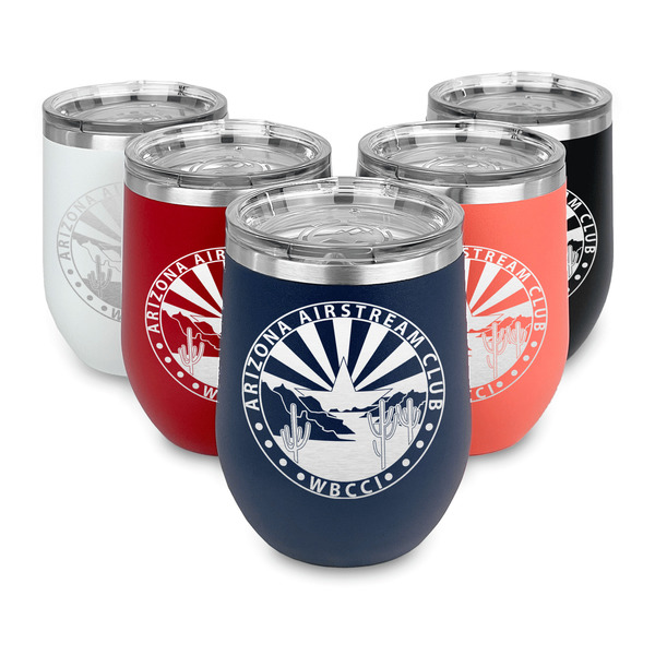 Arizona Airstream Club Steel Wine Tumblers Multiple Colors