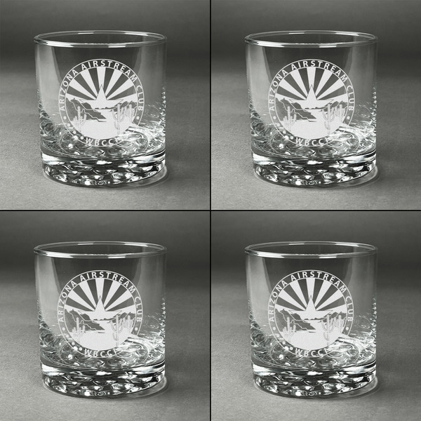 Arizona Airstream Club Whiskey Glasses - Set of 4 - Front