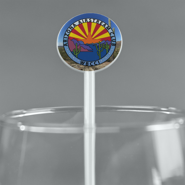 Arizona Airstream Club White Plastic 5.5" Stir Stick - Round - Main