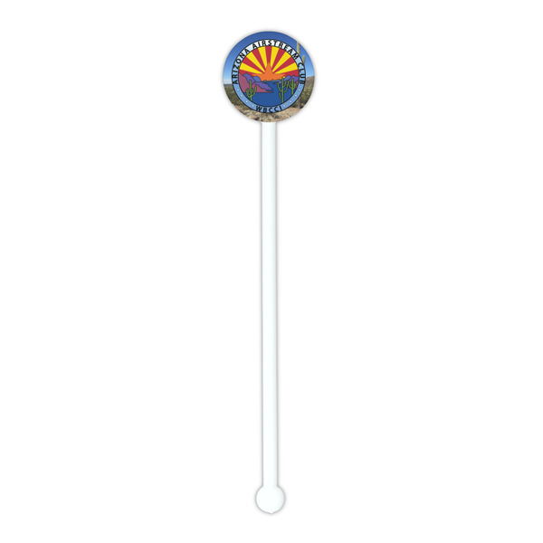 Arizona Airstream Club White Plastic 5.5" Stir Stick - Round - Single Stick