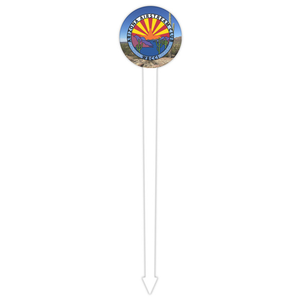Arizona Airstream Club White Plastic 6" Food Pick - Round - Single Pick
