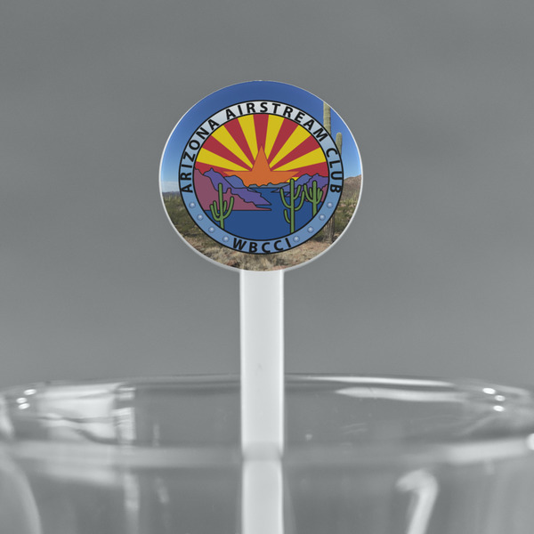 Arizona Airstream Club White Plastic 7" Stir Stick - Round - Main