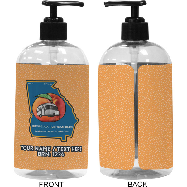 Georgia Airstream Club 16 oz Plastic Liquid Dispenser (Approval) - Black