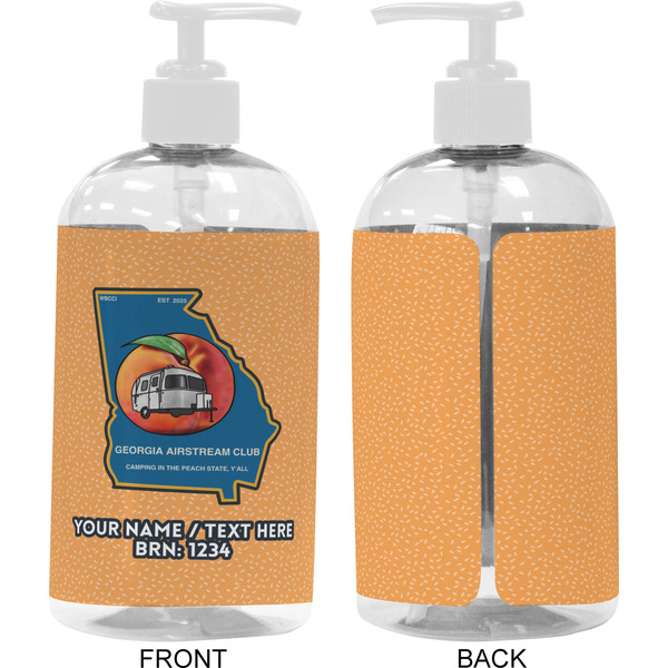 Georgia Airstream Club 16 oz Plastic Liquid Dispenser - Approval - White