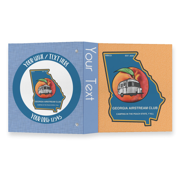 Georgia Airstream Club 3 Ring Binders - Full Wrap - 1" - Open Outside