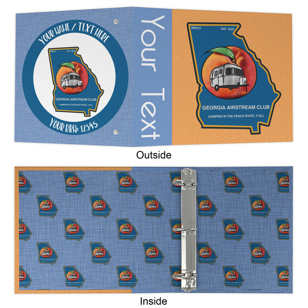 Georgia Airstream Club 3 Ring Binders - Full Wrap - 2" - Approval